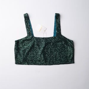 Show Me Your MuMu Emerald Sequin Crop Top